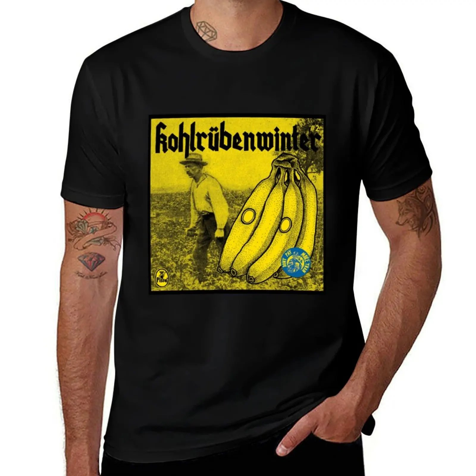 Pisse Punk Band kohlrübenwinter #2 T-Shirt vintage anime black t-shirts for men