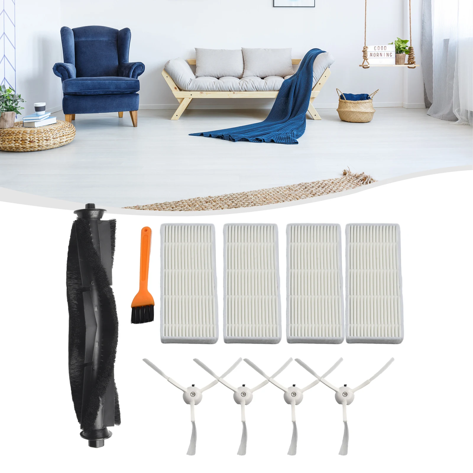 

Main Brush Side Brush Filter Cleaning Brush Fit For T10 Robot Vacuum Cleaner Replacement Spare Parts Accessories