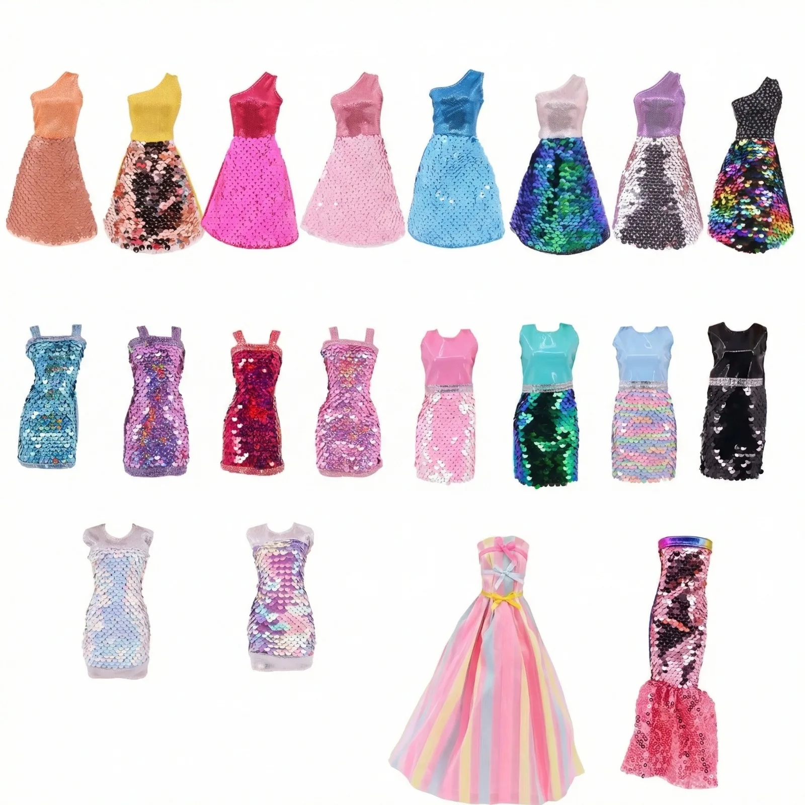 Suitable For 27-30cm Doll Clothes, Various Sweet And Elegant Dresses, Sequined Dresses, Children's Gifts