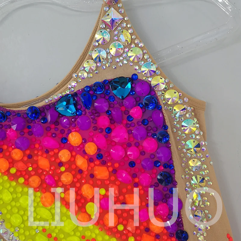 子供のためのliuhuo-leotard、マイクを取る体操のパフォーマンス、競争力のある集中型