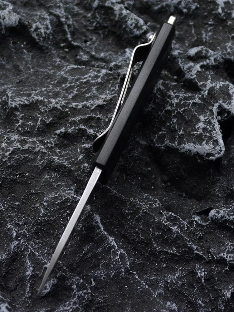 2425 Mini Pocket Fixed Blade Stonewashed Blade Nylon  Knife Handle Outdoor Portable Jungle Multifunction Survival Knife EDC Tool