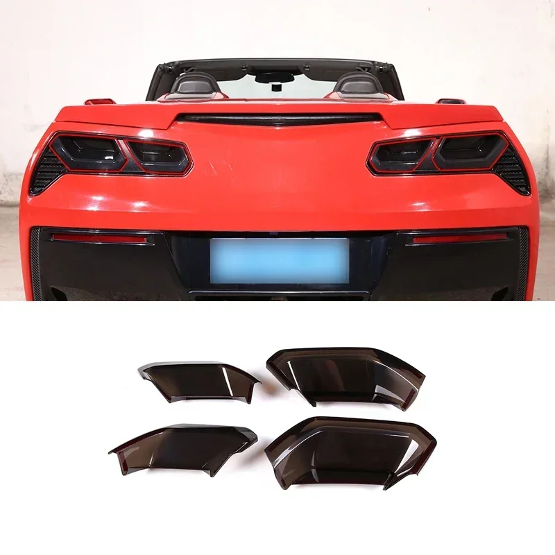 

For Chevrolet Corvette C7 2014-2019 ABS black Car taillight protective cover decoration sticker exterior protection accessories