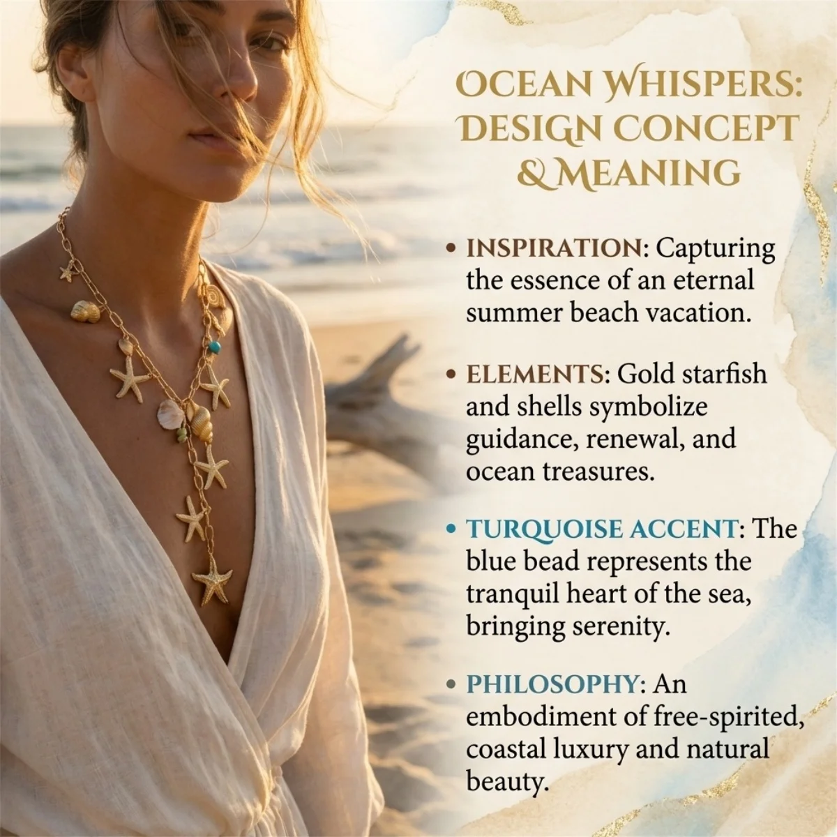 Boho Sommer Strand Metall Seestern Muschel Seepferdchen Anhänger Y-förmige Halskette für Damen und Herren, Seestern Urlaubs-Choker Schmuck – Detail 10