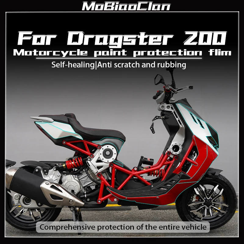 

For ITAJET Dragster 200 Motorcycle paint protection flim Invisible Cover Body Transparent Fuel Tank Sticker Accessories