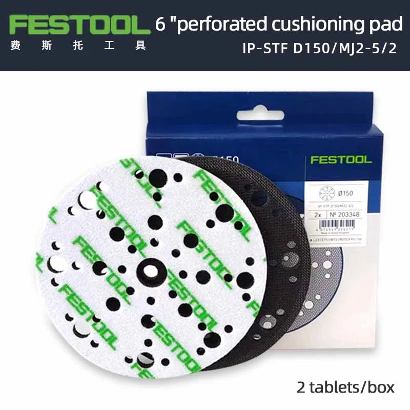 

New Round Festool Porous Cushion 6 INCH 48 Hole Tray Protection Pad Thickened Sponge Pad 150MM 203348