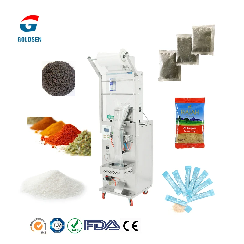

Automatic Tea Powder Coffee Nuts Weighing Filling Small Sachet Back Seal Packer PE Film Sugar Granules Bag Packing Machinery