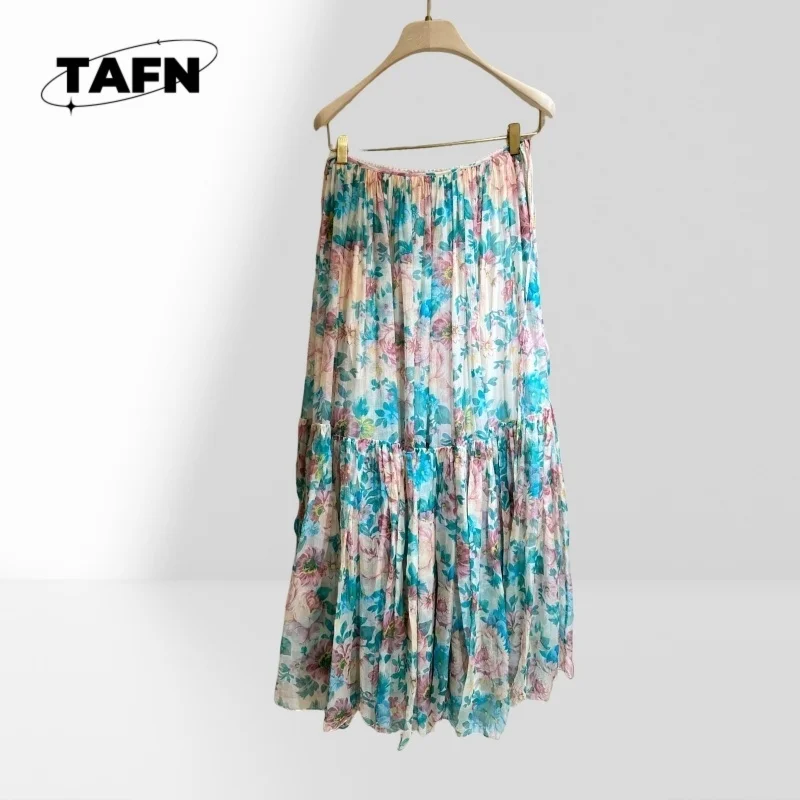 

High Street Comfortable Refined Trendy Simple Fashion Floral Midi Skirt for Women – Design for Summer Wardrobe AF2010