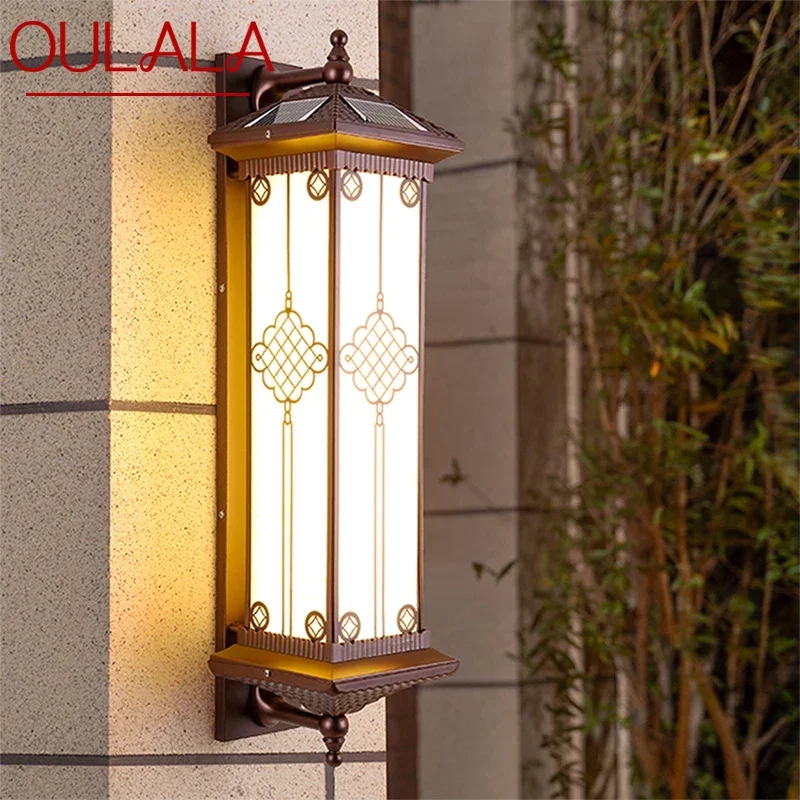 

OULALA Contemporary Solar Outdoor Wall Lamps Simplicity Waterproof Creative Balcony Hallway Courtyard Villa Gate Hotel