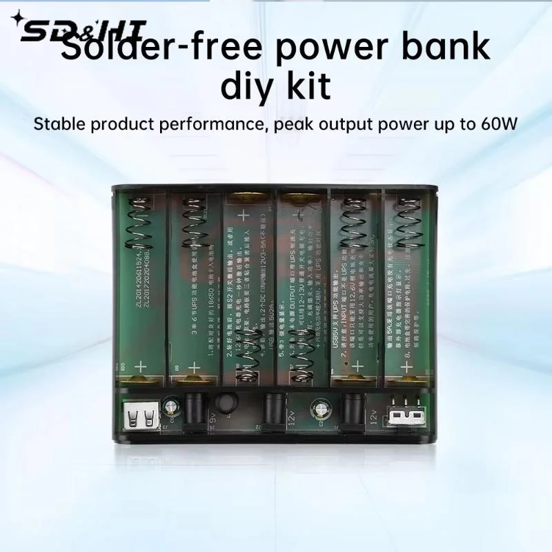 3/4/6-Cell 18650 Battery UPS Uninterrupted Power Supply Power Bank Box For Router Cellphone Power Storage Case 5V 9V 12V Output