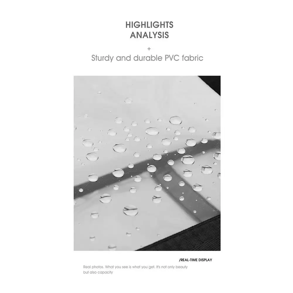 

Large Capacity Transparent Crossbody Bag PVC Material Portable Washing Storage Bag Lightweight Waterproof Beach Swimming Bag