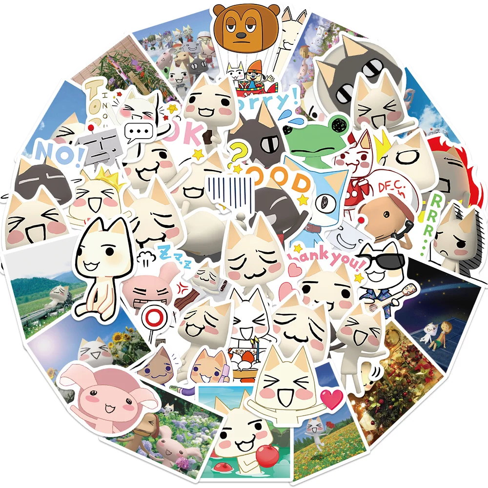 50PCS Duoluo Cat Inoue Toro Stickers Reward Gift Packaging Home Decoration Laptop Living Room Creative Photocard Luggage Decor