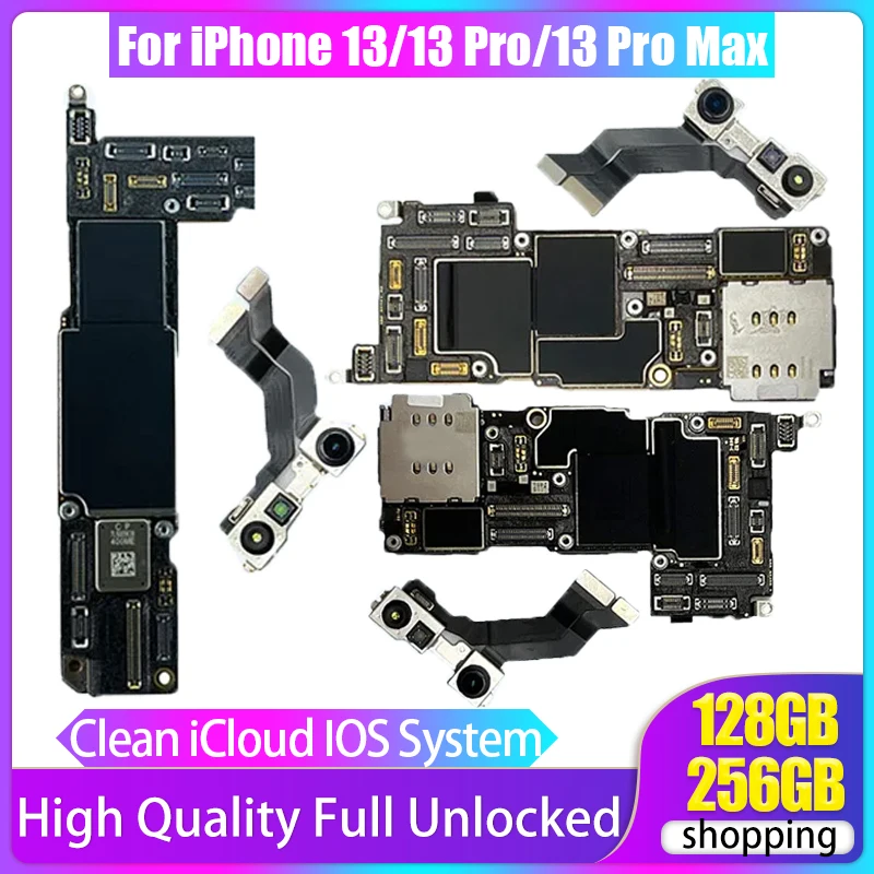 Fully Tested Authentic Motherboard For iPhone 13/13 Pro/13 Pro Max Unlocked Mainboard With Face ID Cleaned iCloud Fast Shipping