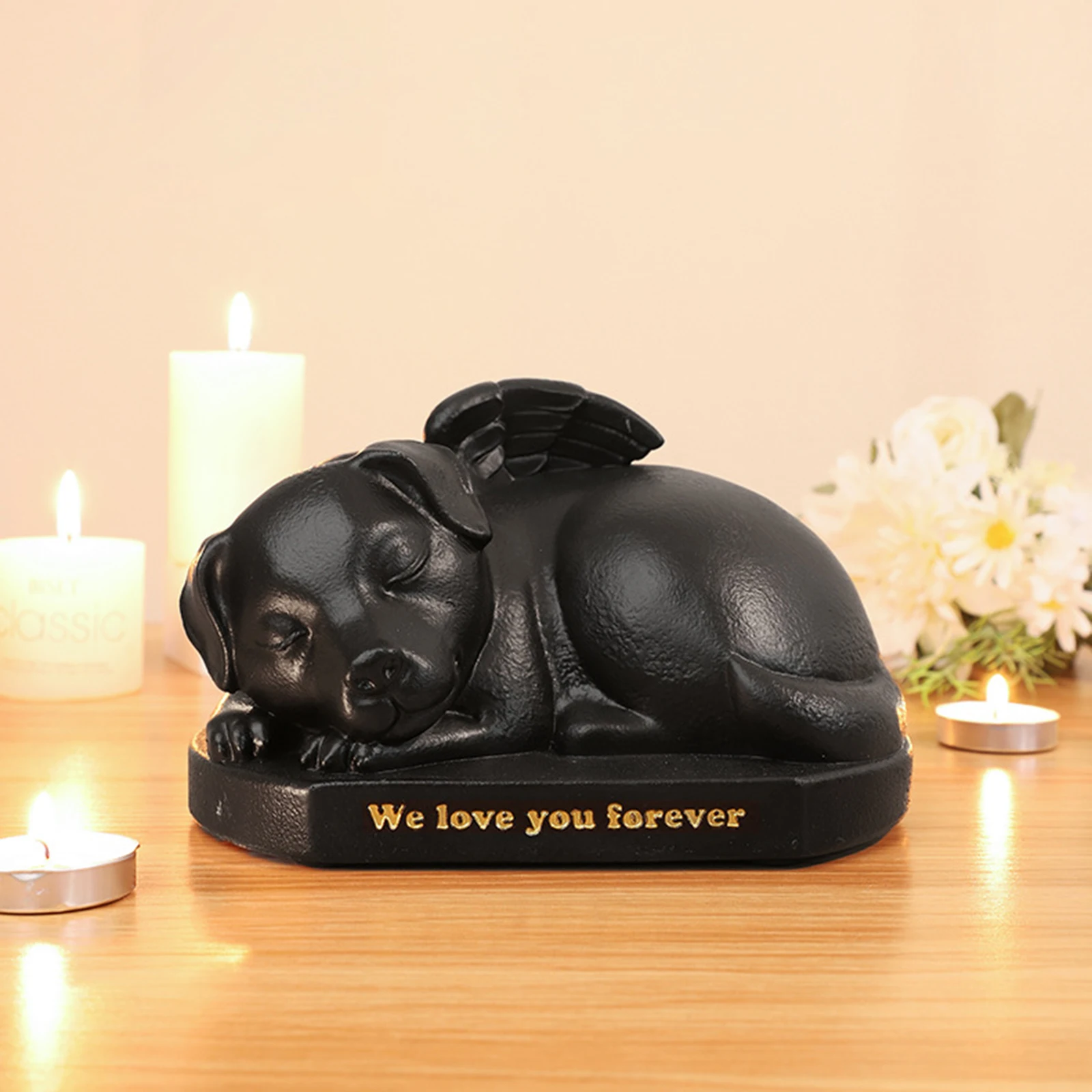 Resin Pet Cremation Urn Animal Dogs Cats Ashes Keepsake Memorial Urn Funeral Storage Box for Puppy Kitten Pet Supplies