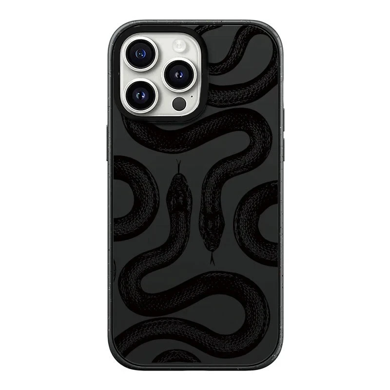 

Snake Black Frosted Phone Case Cover for IPhone 13 14 15 Pro Max Case