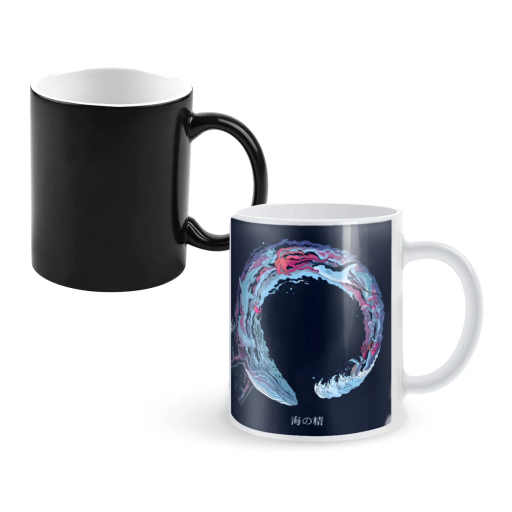 

Enso The Ocean BeautyCoffee Mugs And Mug Creative Color Change Tea Cup Ceramic Milk Cups Novelty Gifts