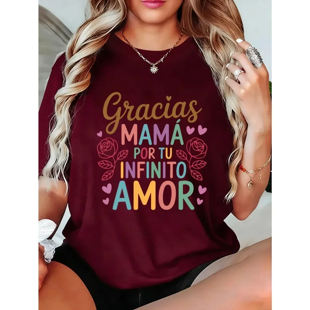 

Casual Short-Sleeve Round-Neck Top Made from Medium-Stretch Fabric, Machine Washable, Comfortable Fit Suitable for All Seasons,