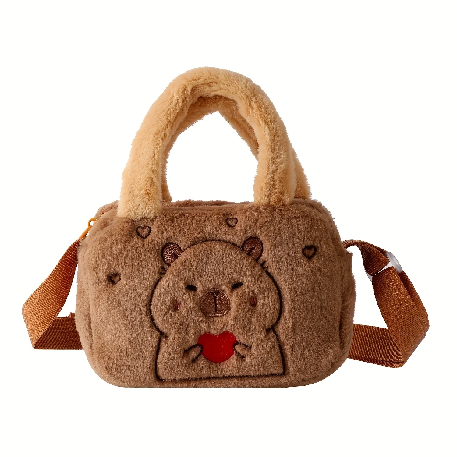 

Cute Plush Capybara Girl Crossbody Bag Plush Teenager Shoulder Bag Phone Pouch Random Color, for Teenager, For Teenager