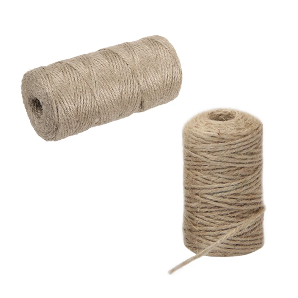 100 M Hook Florists Woven Rope 100m Ropes Natural Jute Wrapping Cords Cylinder Stainless Steel