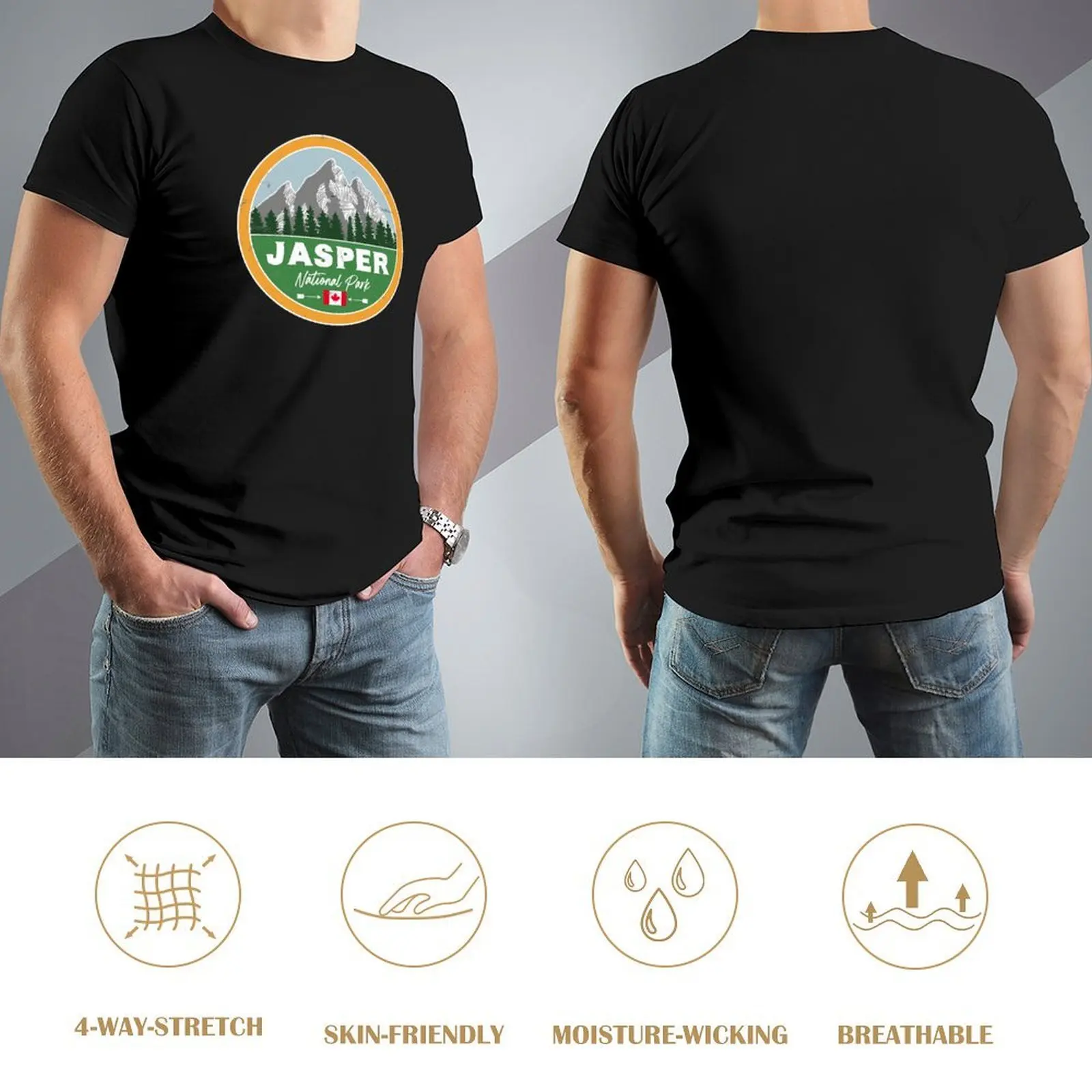 Jasper National Park Alberta Canada Flag Canadian AB Pride T-Shirt Personalized t-shirt Anime t-shirt men