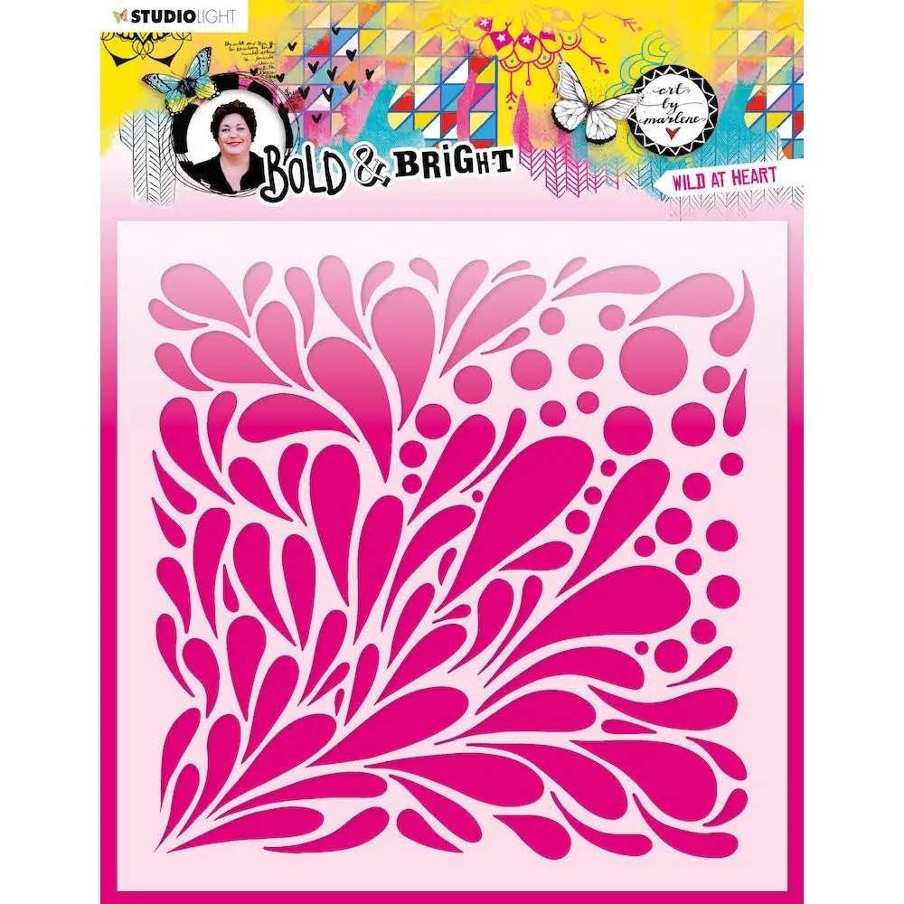 2022 Hot Sale Diy Layering Stencils Wild at Heart Abm Bold Stencil Painting Scrapbook Coloring Embossing Album Decorate Template