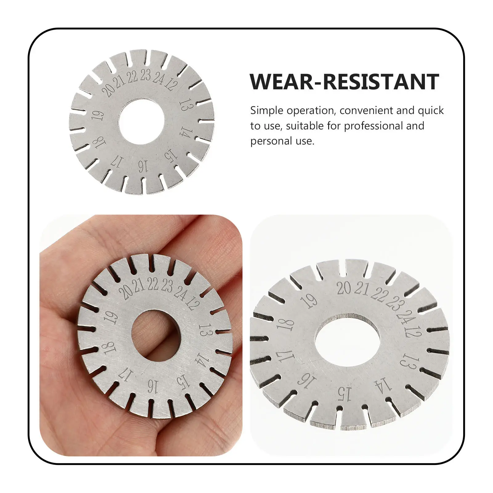 1Pcs Piano String Measurer Premium Metal Construction Wear Resistant Circular Design Easy Read Scales Quick Simple Operation