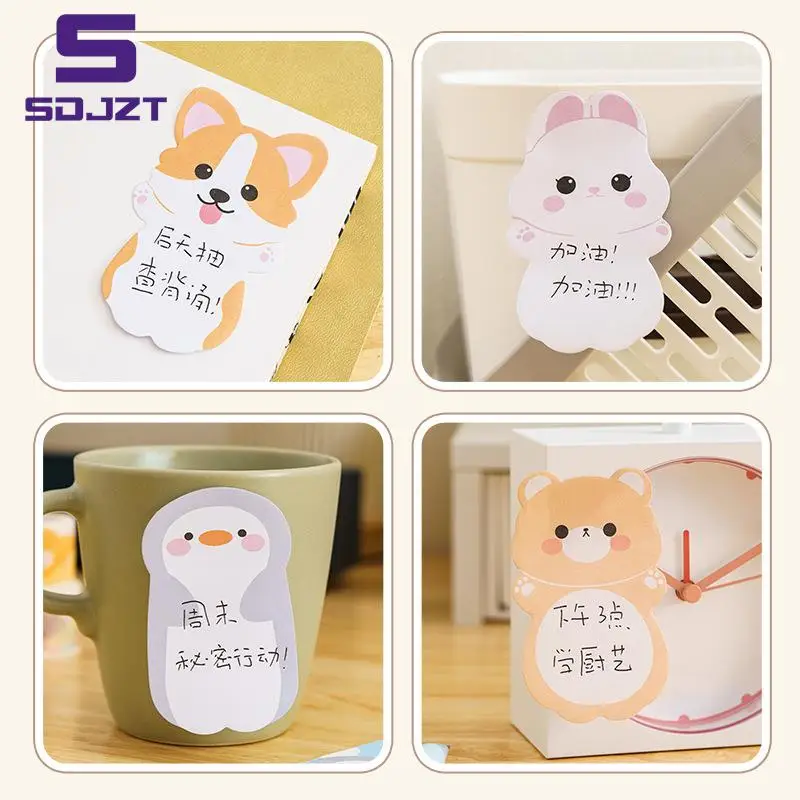 Cartoon Penguin Rabbit Animals Memo Pad Sticky Notes Memo Notebook N Times cancelleria materiale scolastico cancelleria Kawaii