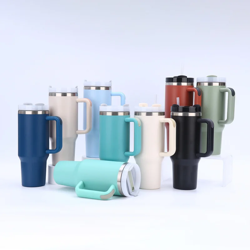 

40oz Car Travel Mug Vacuum Insulated Stainless Steel Cup with Handle& Lid Ice Retention Leakproof Thermos for Outdoor/Office/Car