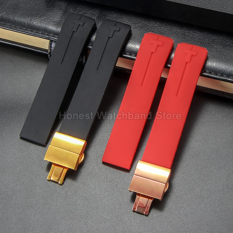 20 مللي متر 21 مللي متر قسط جودة مقاوم للماء Sweatproof حزام ساعة سيليكون ل تيسو T-Touch T091 T121 T047 سوار برتقالي أحمر أزرق