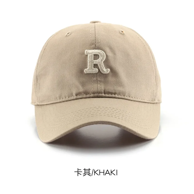 Berretto da Baseball in cotone per uomo e donna Fashion Letter "R" Patch Hat Casual Hip Hop Snapback Hat Summer Sun Caps Unisex