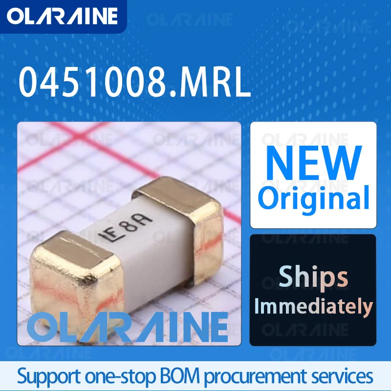10/50/100Pcs 0451008.MRL SMD Original 100%new Surface Mount Fuse 125VAC 8A .0077ohms 451 NANO2