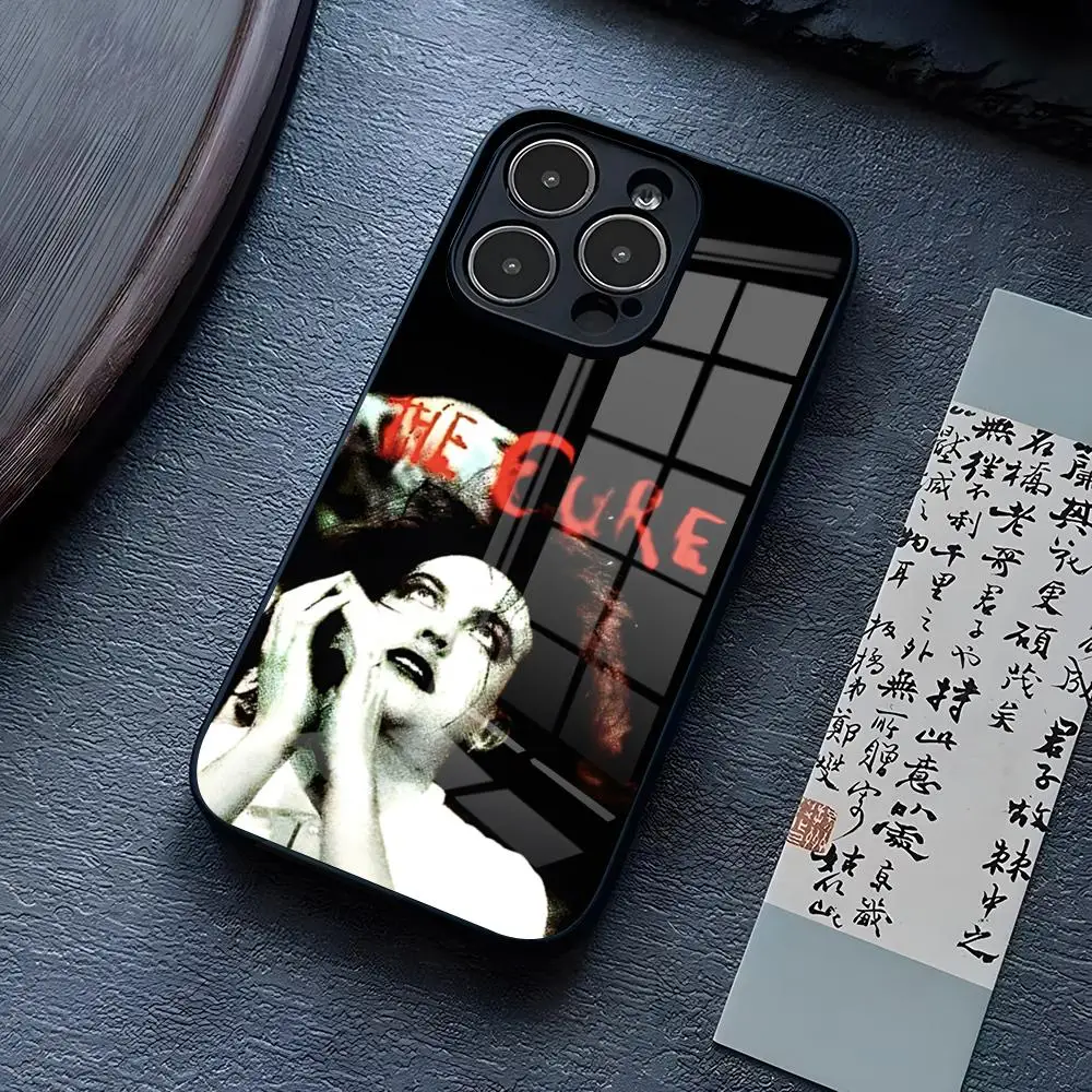 Vintage Rock Band The Cure Phone Case For IPhone 13 Pro Max 14 Plus 12 Mini 11 15 X XR XS 8 7 Plus SE Tempered Glass Back Cover image 4