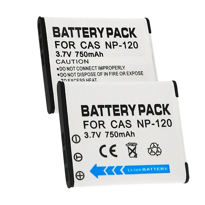 Fully Decoded NP-120 Replacement Battery 750mAh for Casio Exilim Digital Camera Li-ion Power
