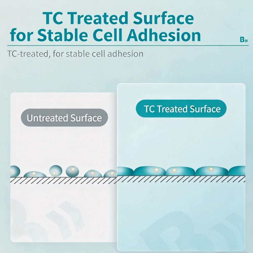 Disposable Adherent Cell Culture Dishes Plastic Culture Plates Sterile, for Laboratory, Scientific & Biological Teaching - view 2