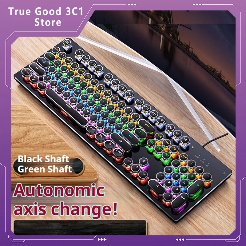 

Summoner's True Mechanical Keyboard Can Replace Axis Game Green Axis Esports Punk Wired Usb Computer Office Computer Peripherals