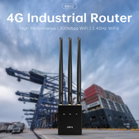 Plery 4G LTE CAT4 300Mbps WiFi6 Industrial Router 2.4G/HZ SIM Card Router with External 5dBi External Antenna for Outdoor