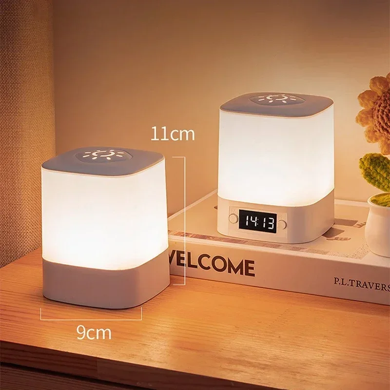 

Touch Night Lamp Clock LED Lamp Remote Control Switch USB Rechargeable 3 Colors Lights Bedroom Portable Table Bedside Lamp ﻿
