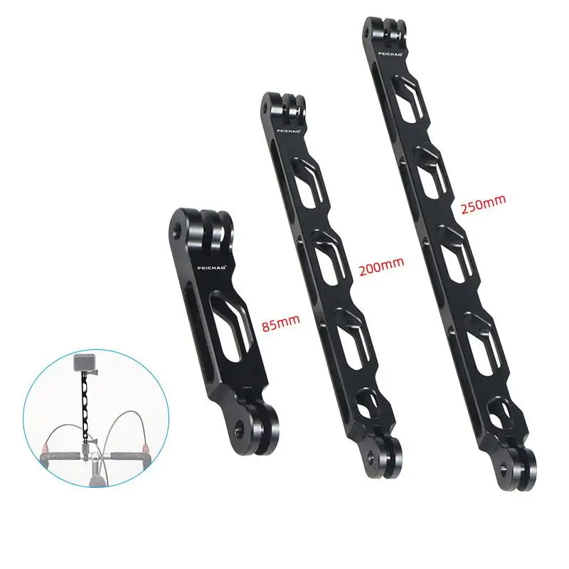 - 1Pcs For 12 11 10 9 8 Helmet Extension Bars For Insta360 X3 X4 DSLR Camera Riding Bracket Metal Extension Pole -