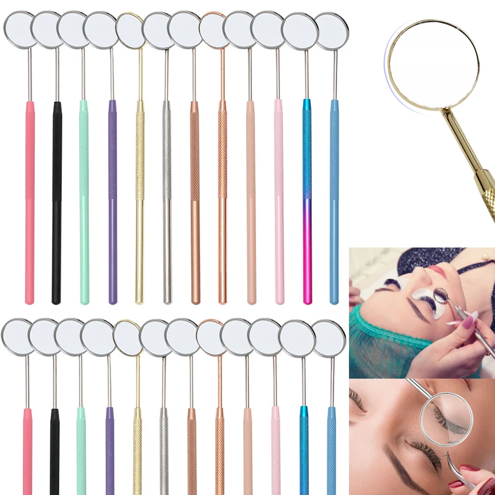 1Pcs Stainless Steel Checking Mirror Eyelash Extension Grafting Lashes Mirror Professional Multifunction Beauty Care Makeup Tool