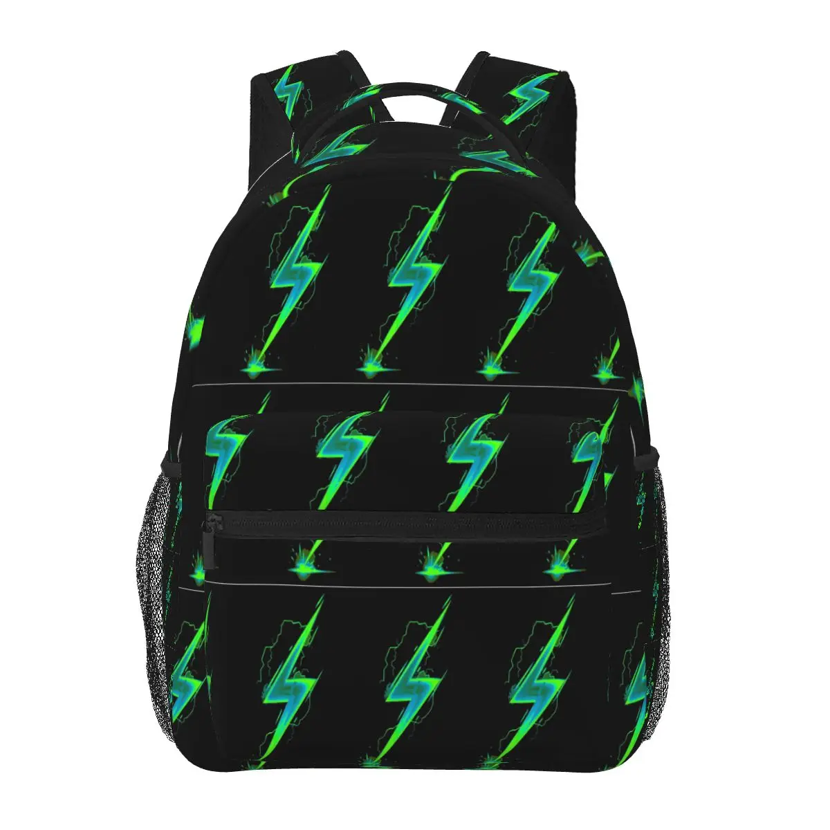 

Green Lightning Bolt Backpacks Boys Girls Bookbag Children School Bags Cartoon Laptop Rucksack Shoulder Bag Large Capacity