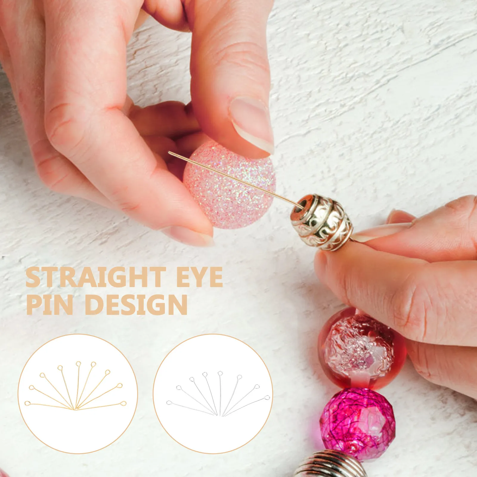 1200Pcs Straight Eye Pins Jewelry Making Supplies Metal End Eye Pins for DIY Jewelry Craft Bracelets Necklaces Earrings Findings - view 3