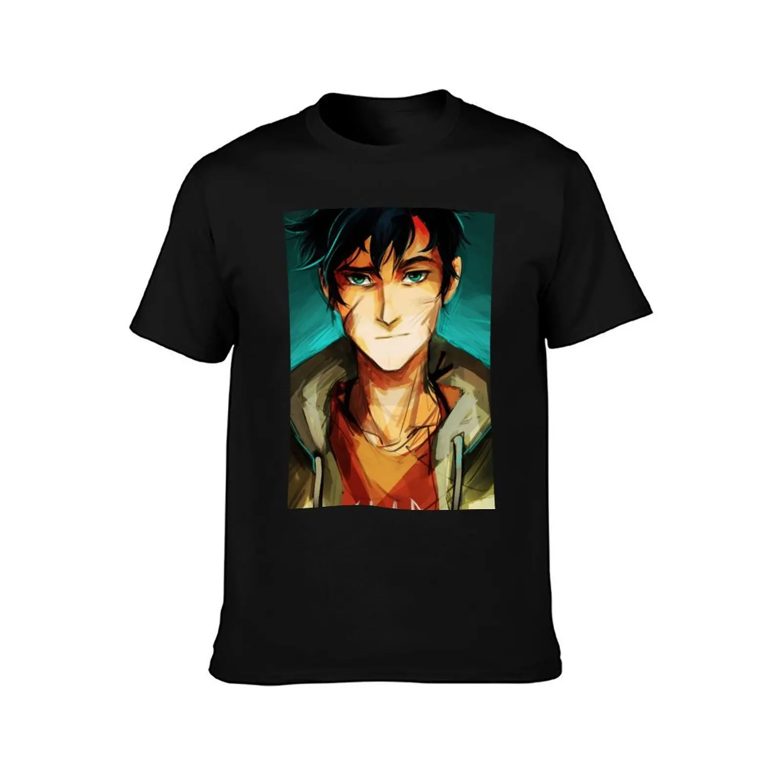 Percy Jackson Movie T-Shirt, Summer Casual Cotton Tee, Oversized Streetwear Tops, Vintage Graphic Print, Loose Fit Short Sleeve