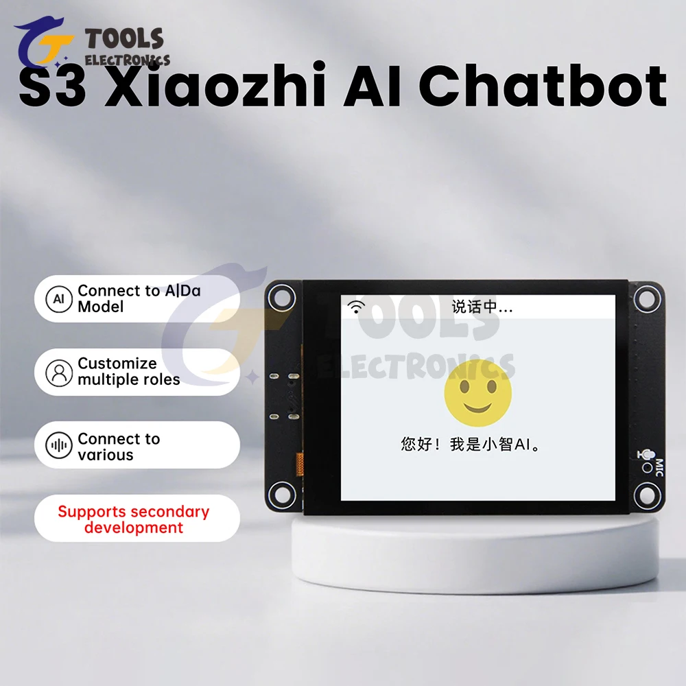 ESP32-S3 Development Board 2.8-Inch TFT Touch Screen WiFi Bluetooth AI Display Module with Type-C Interface for Xiaozhi