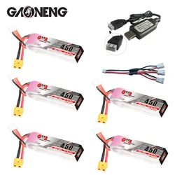 GNB 2S 7.6V 450mAh 80C/160C HV Lipo Battery + Charger With XT30 For Racing Drone FPV Quadcopter Helicopter Parts 7.6V Battery