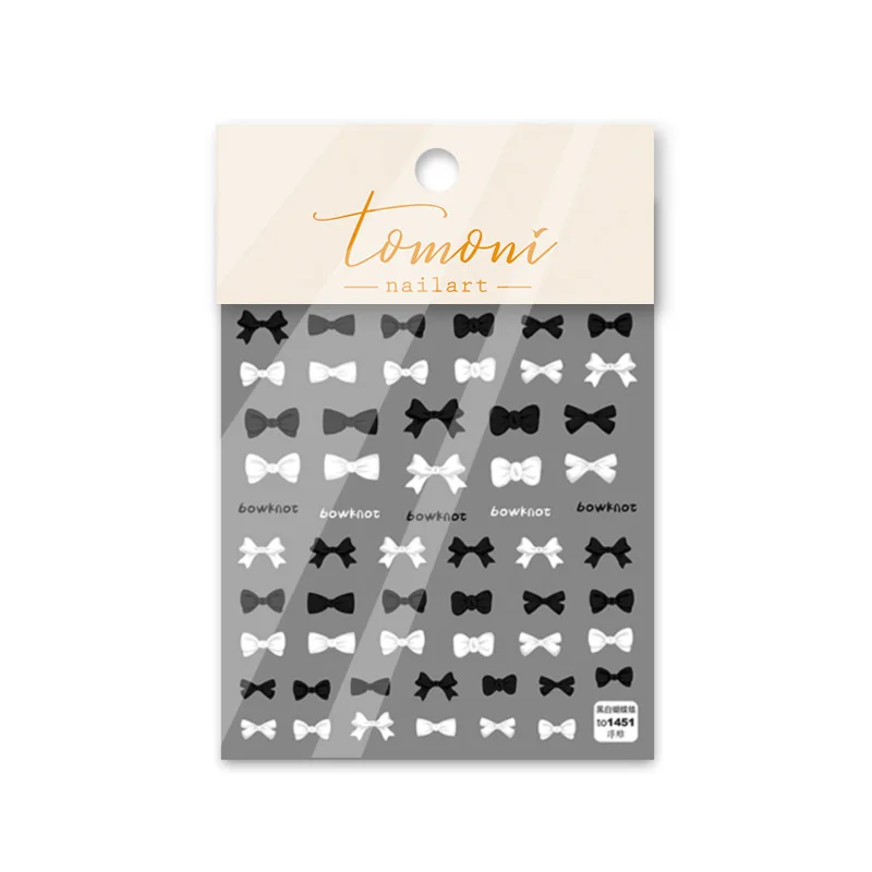 Relief 1451 Hot Adhesive Cute nail stickers Japanese Bow