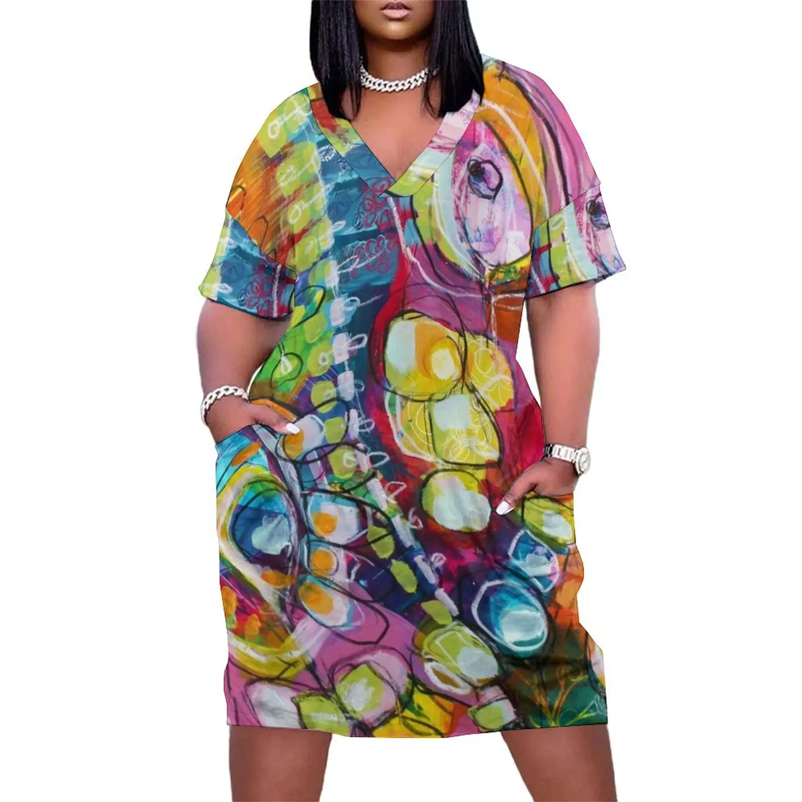 

Hope series in the garden Loose Pocket Dress dress for woman Dance dresses