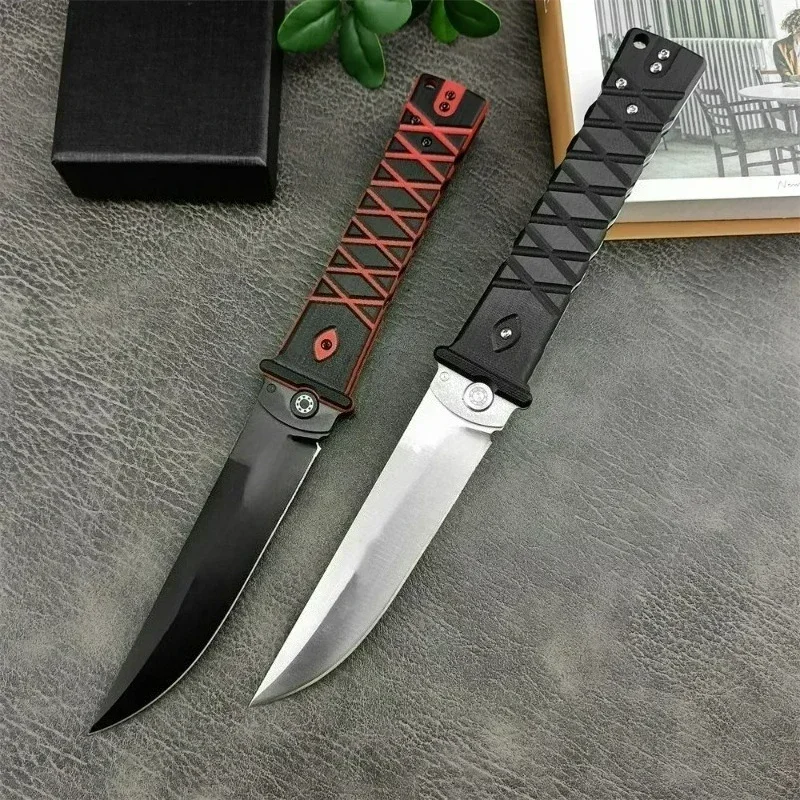 

Portable HOKC Series Katana Straight Knife 440C Steel Blade G10 Handle edc multitool knives selbstverteidigung Tactical Knife
