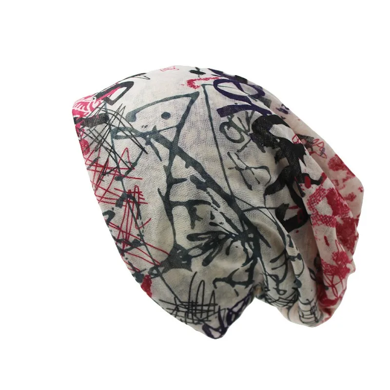 Neue Mode Frauen Sommer Brief Hut Farben Weibliche Floral Warme Mütze Schal Herbst Mädchen Frühling Beanie Bonnet Dance Beanies – Detail 5