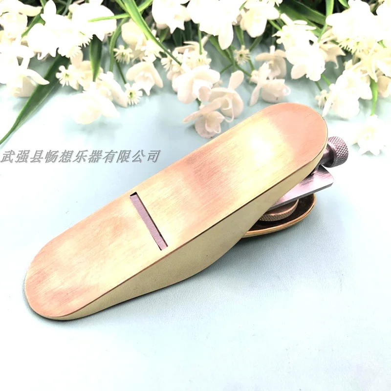 Professional Brass copper Flat bottom planes Planer，Woodworking Planer Manual Push Planing DIY fingerboard 1pcs Plane Tool