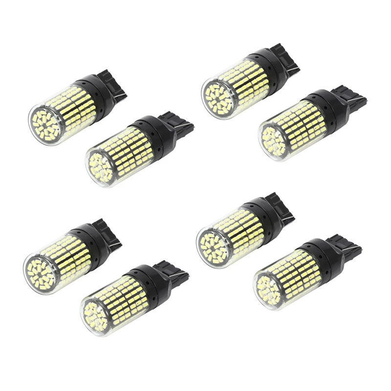 8Pcs Super Bright Canbus T20 7440 W21W Reverse Light Turn Signal Light Error Free No Hyper Flash T20 7440 LED Bulbs