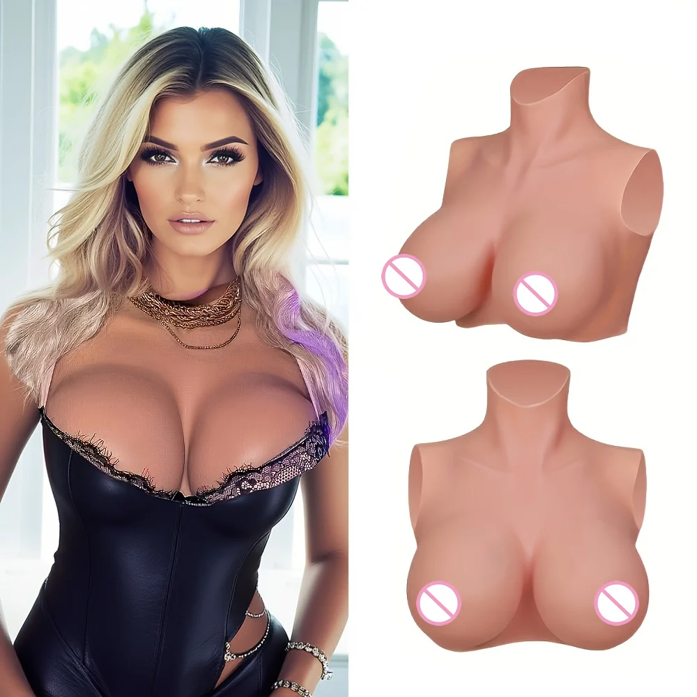Crossdressing Solution Realistic Silicone Breast Plate C-G Cup, Natural Look Fake Breasts for Everyday And Party Transformations